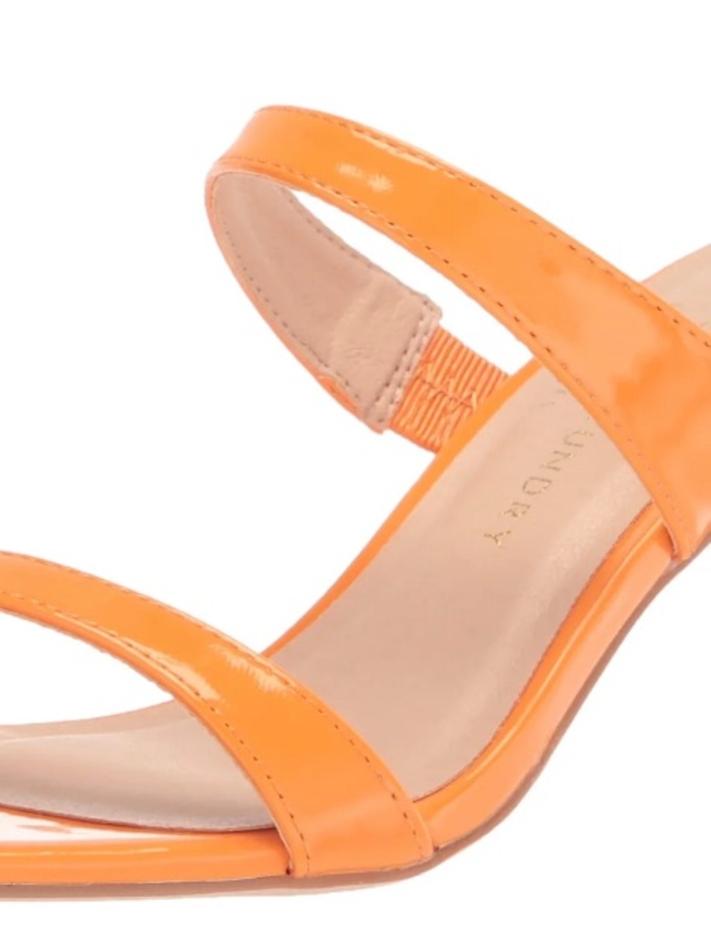 Chinese Laundry Bright Orange Patent Strap Heels